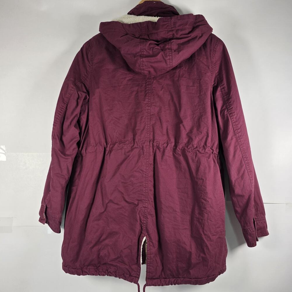 Marezzi Couture Women’s Medium Sherpa-Lined Maroon Chore Jacket coat - Picture 2 of 13